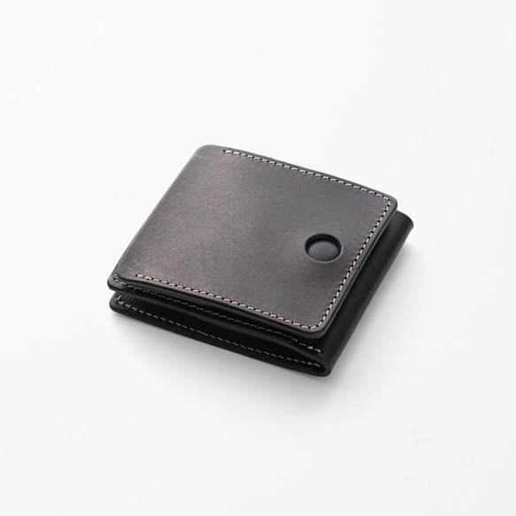 レザー二つ折り財布/Color:Black 二つ折り財布 Simple Song 通販