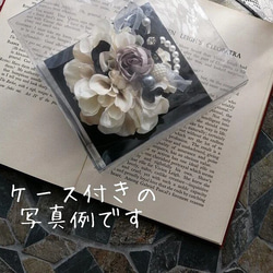 [6 Creema 限量版] 包裝♡米色玫瑰和漿果與可愛的木馬絲帶胸花入學儀式畢業典禮 第11張的照片