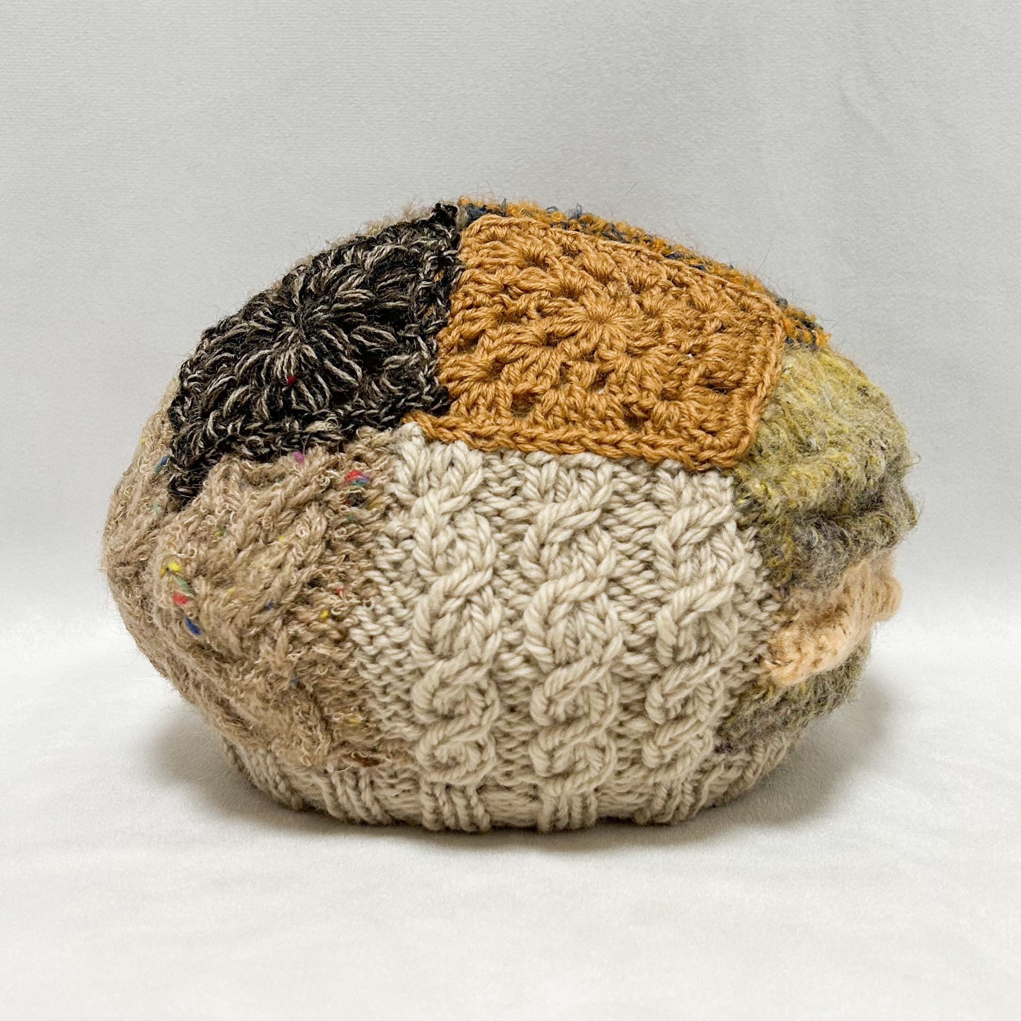 Patchwork Knit ベレー［Rusty Earth／ラスティアース］手編み 個性的 暖かい