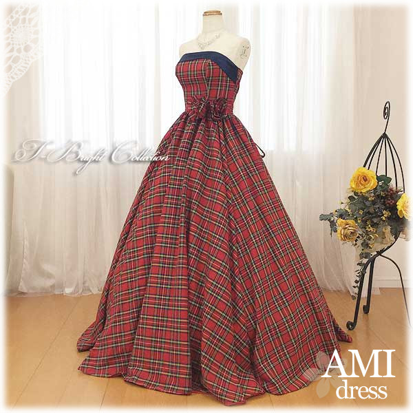 DRESS ROOM AMI ショール付き　演奏会　発表会　9号サイズ エメラルドグリーンタックサテン×胸元花柄模様の刺繍デザインの