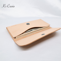 ヌメ革 お札ケース（ナチュラル色）【送料無料】 1枚目の画像