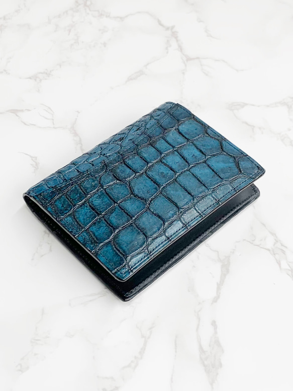 日本製 クロコダイル マット仕上げ 札入れ コンパクトウォレット