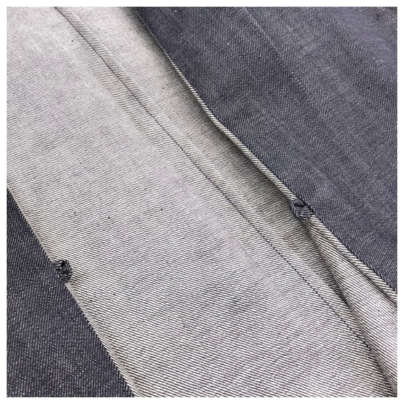 美品　デニム　特大サイズ　綿　裄77　身丈100　創作　羽織　男物 2枚目の画像