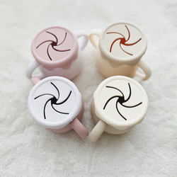 ✳︎3way cup✳︎  シリコン　くすみカラー　バイカラー　コップ　スナックカップ　ストローマグ　出産祝い 12枚目の画像
