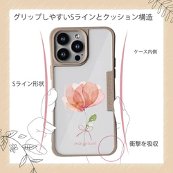 iPhone15/iPhone15Pro/免運費 TPU風格粉紅花朵克服困難花卉圖案 第11張的照片