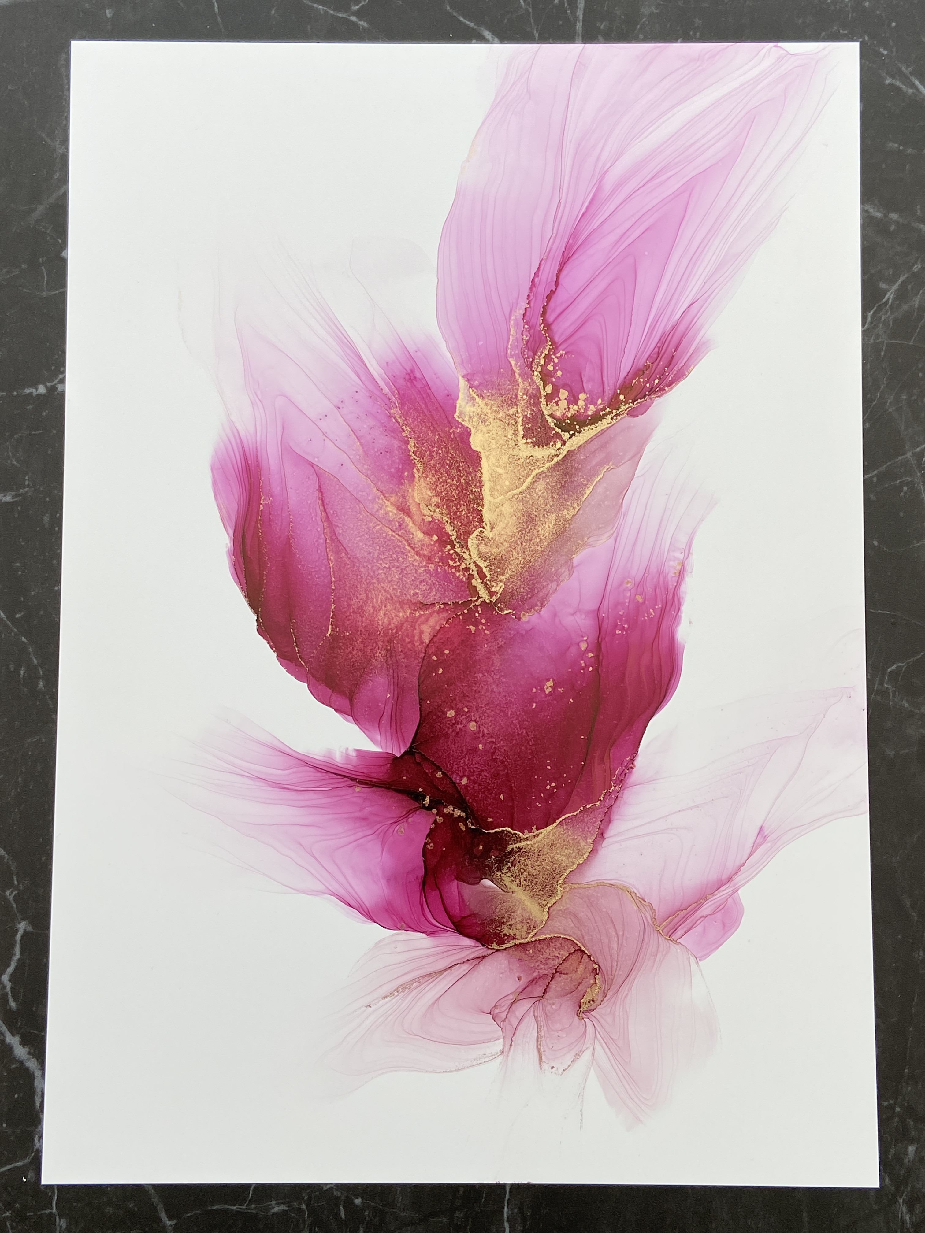 アルコールインクアート No.A-104 ピンク ゴールド