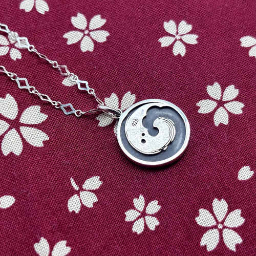 家紋（丸に揚羽蝶紋）シルバー925 ネックレス｜メンズ・ギフト