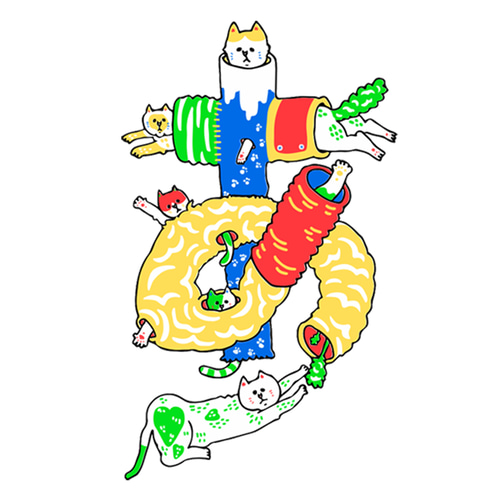 イラストポストカード】ほいほいねこ〜まんまと“ありがとう”の形 イラストポストカード】ほいほいねこ〜まんまと“ありがとう”の形