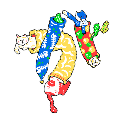 イラストポストカード】ほいほいねこ〜まんまと“ありがとう”の形 イラストポストカード】ほいほいねこ〜まんまと“ありがとう”の形