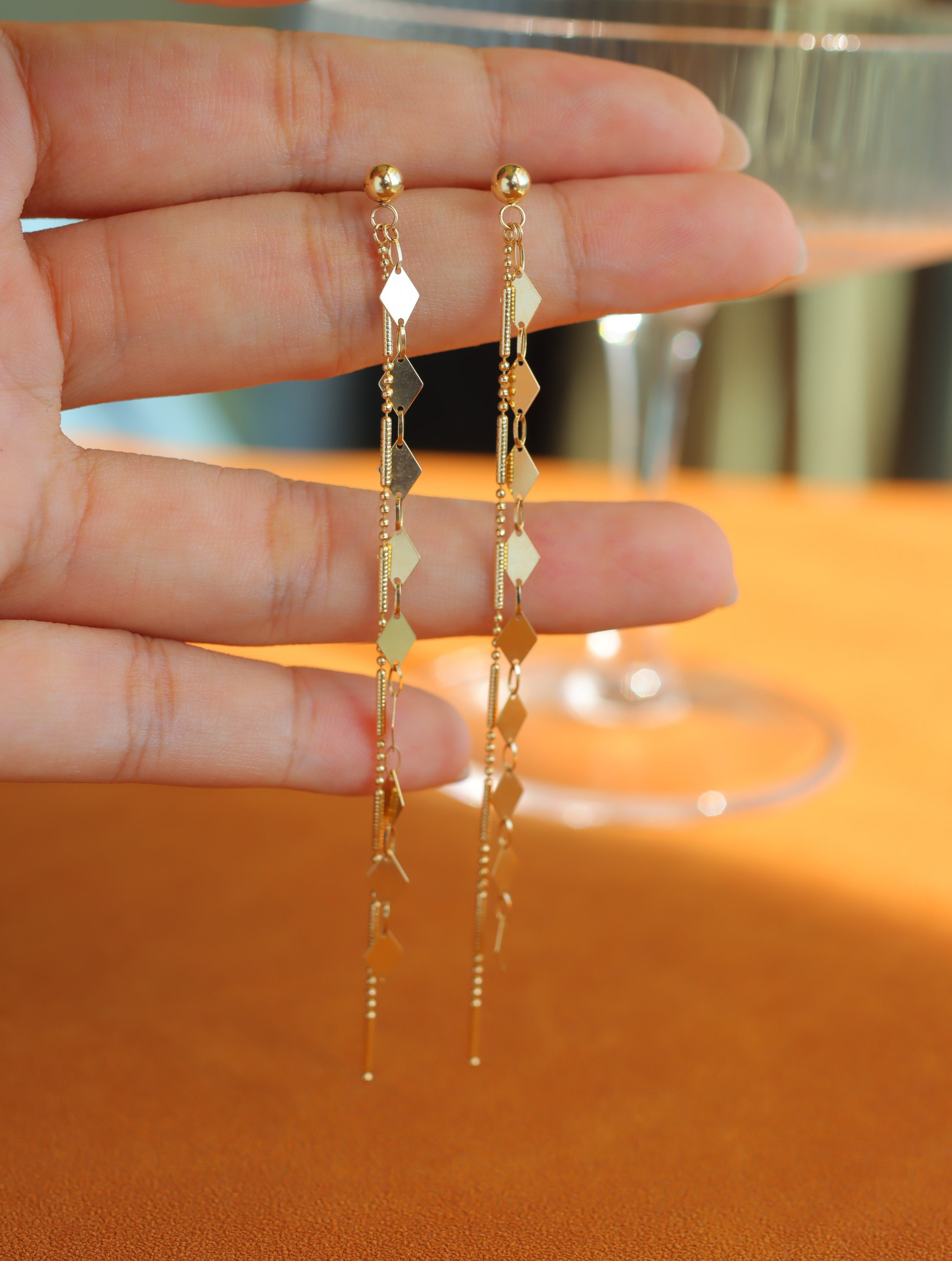 ゆらゆらピアスk18 ピアス（その他） パール大好き(購入前にコメント