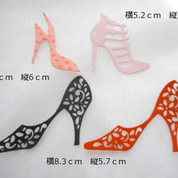 ハンドメイド　ダイカット　Pumps　リボン　A 4枚目の画像