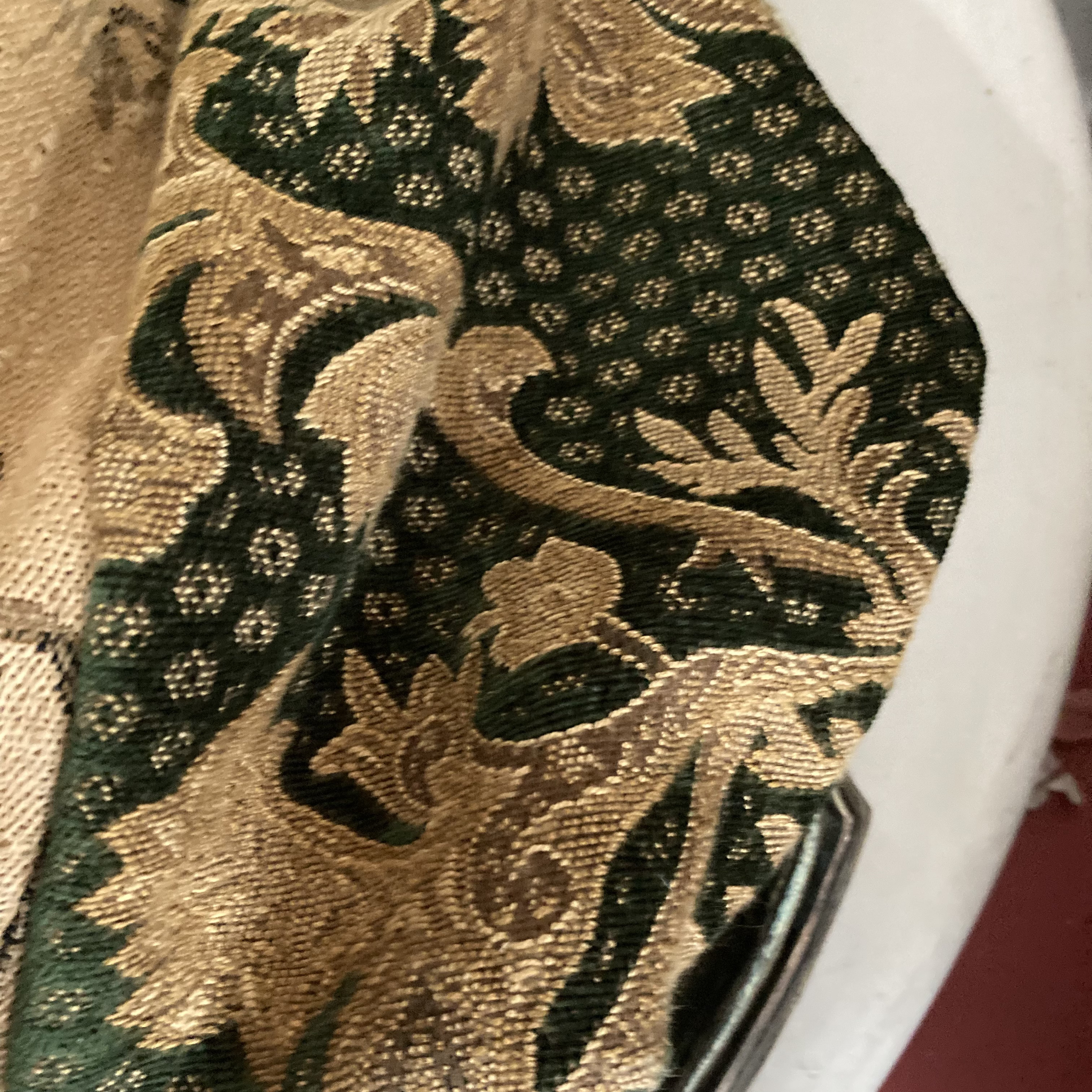 ＊秋冬限定♪フレンチゴブラン＆ベルベットなど6パッチのパンプキン型ドローストリングショルダーポシェット♪コサージュ付＊