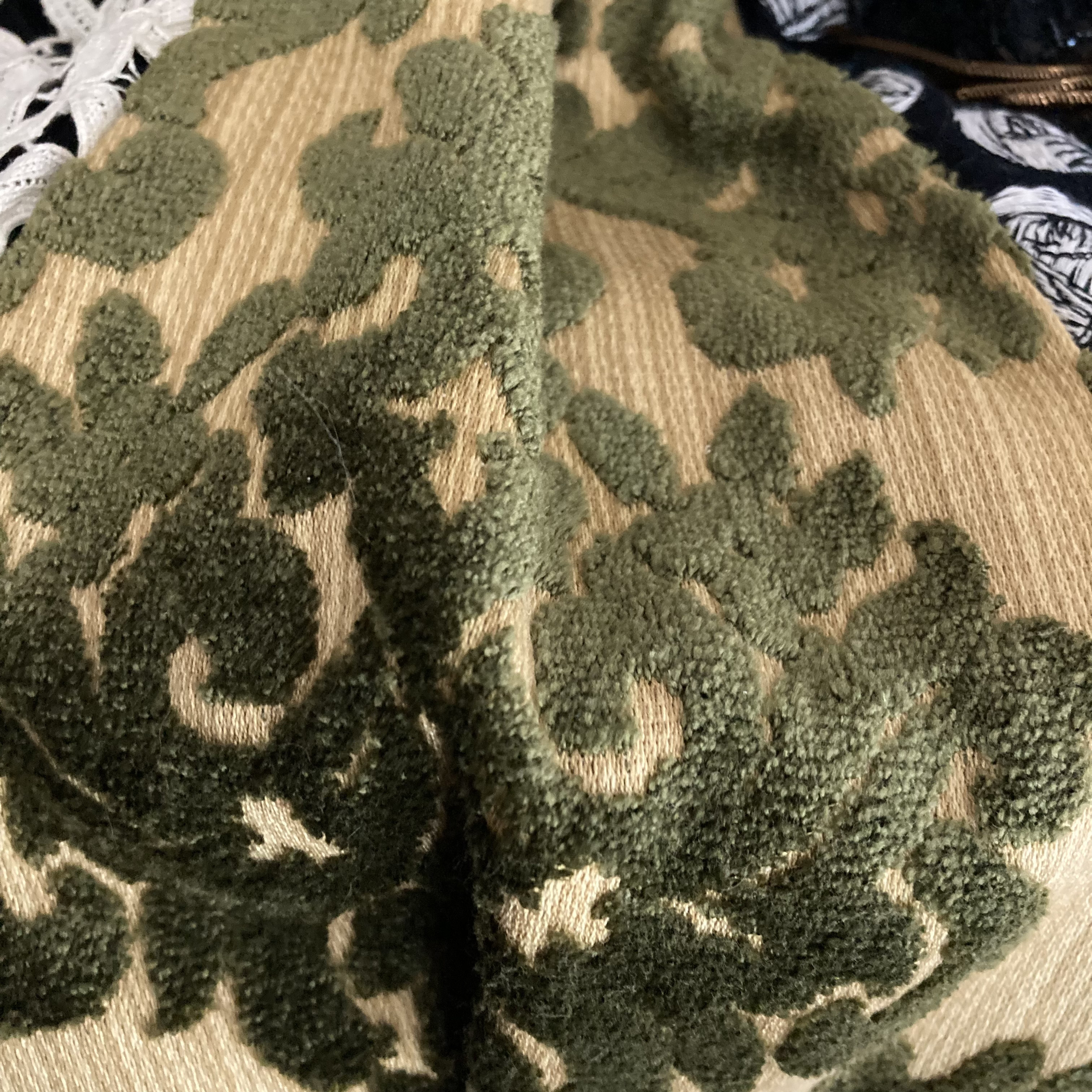 ＊秋冬限定♪フレンチゴブラン＆ベルベットなど6パッチのパンプキン型ドローストリングショルダーポシェット♪コサージュ付＊