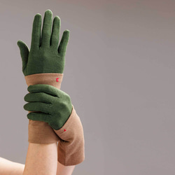 包郵【100%羊毛手套】117橄欖色/讓你的雙手看起來更漂亮的手套 第7張的照片