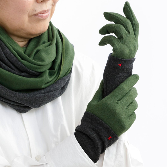 包郵【100%羊毛手套】117橄欖色/讓你的雙手看起來更漂亮的手套 第6張的照片