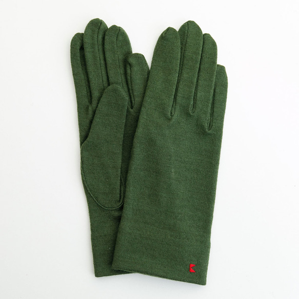 包郵【100%羊毛手套】117橄欖色/讓你的雙手看起來更漂亮的手套 第3張的照片