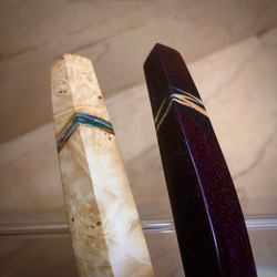 　木簪　2材種　木製かんざし　高級材　 3枚目の画像
