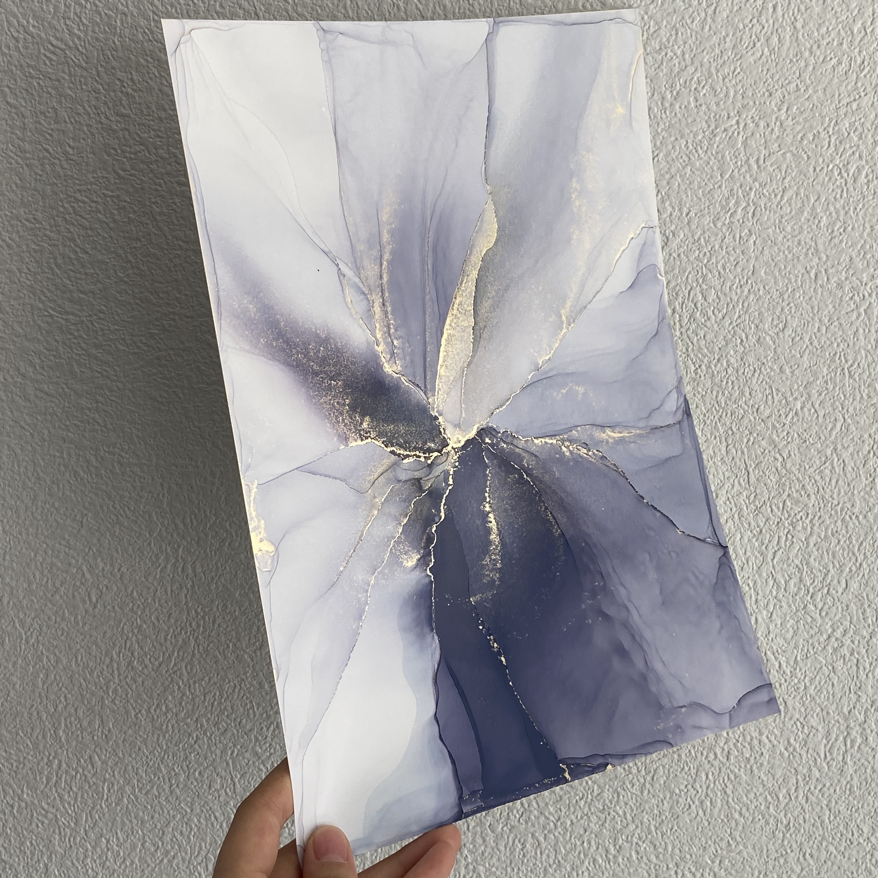 アルコールインクアート No.A-113 パープル グレー ゴールド