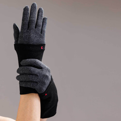 包郵【100%羊毛手套】124希瑟黑/讓你的雙手看起來更漂亮的手套 第7張的照片