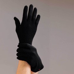 包郵【100%羊毛手套】125黑色/讓你的雙手看起來更漂亮的手套 第9張的照片