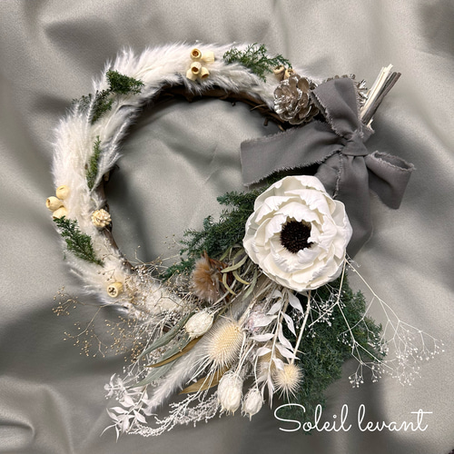 ドライフラワーリース　フラワーリース　ドライフラワースワッグ 秀〆（HIDESHIME） ドライフラワー リース スワッグ プレゼント