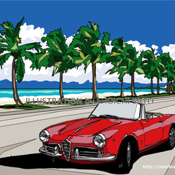 版画作品　「Miami Beach Street」 1枚目の画像