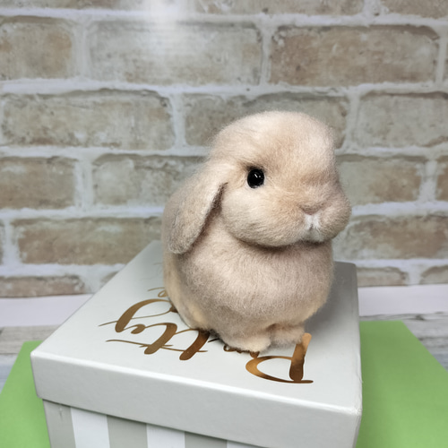 うさぎ羊毛フェルト ホーランドロップフォーン Sサイズ 羊毛 うさぎ羊毛フェルト ホーランドロップフォーン Sサイズ 羊毛
