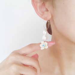 baroque pearl pierce♡forget-me-not 3枚目の画像