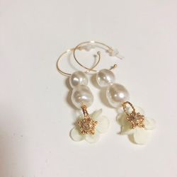 baroque pearl pierce♡forget-me-not 2枚目の画像