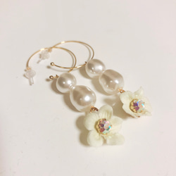 baroque pearl pierce♡forget-me-not 1枚目の画像
