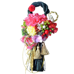 24日迄 ワンコインSALE「幸せを呼ぶ」 お正月 しめ縄飾り おしゃれ