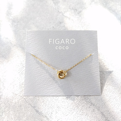 【FIGARO】つけっぱなしOK♡プチトリニティネックレス(ゴールド)サージカルステンレス/SUS316L/18K仕上げ 12枚目の画像