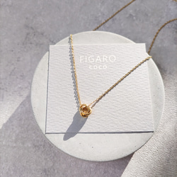 【FIGARO】つけっぱなしOK♡プチトリニティネックレス(ゴールド)サージカルステンレス/SUS316L/18K仕上げ 10枚目の画像