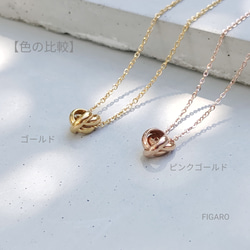 【FIGARO】つけっぱなしOK♡プチトリニティネックレス(ゴールド)サージカルステンレス/SUS316L/18K仕上げ 4枚目の画像