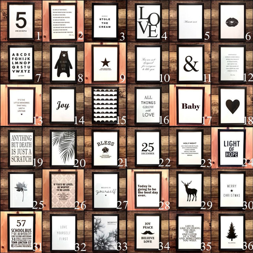 ポスター【クリスマスツリー】ホワイト インテリア メリークリスマス