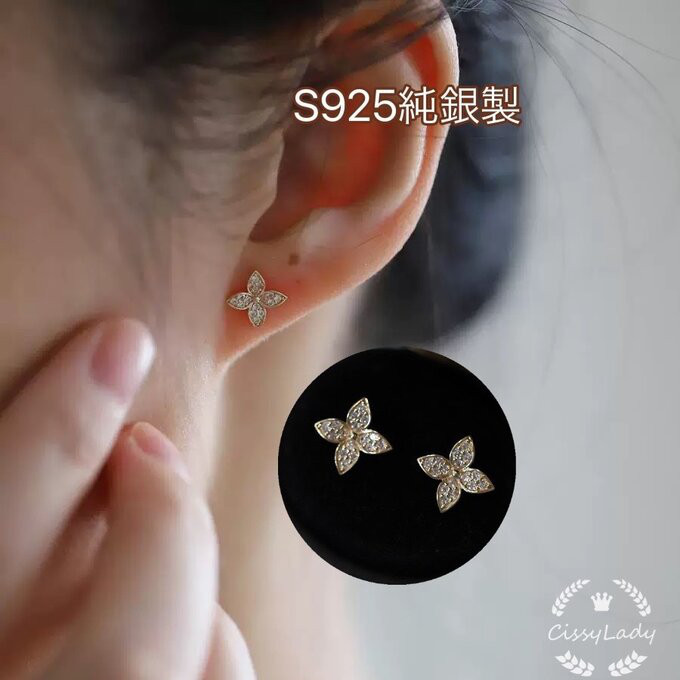 S925銀高級感ハートイヤリング洗練された気質ピアスデザイン