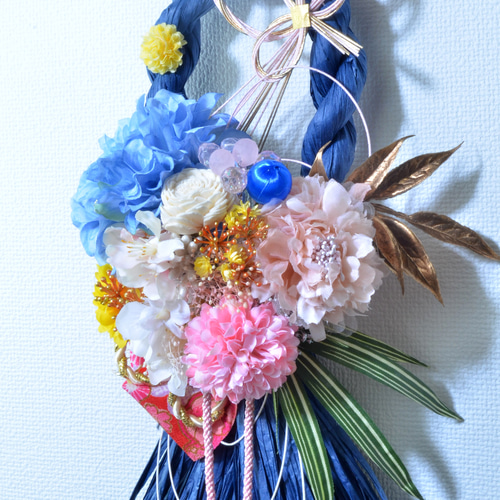 幸せを呼ぶ」 お正月 しめ縄飾り おしゃれ 手作り ハンドメイド