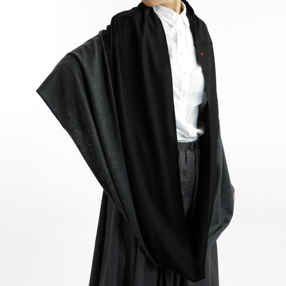 免運費 [3 色大圍脖邊框] 100% 羊毛，適用於開襟衫、斗篷和圍脖 第15張的照片