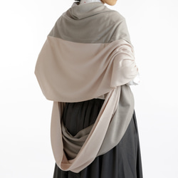 免運費 [3 色大圍脖邊框] 100% 羊毛，適用於開襟衫、斗篷和圍脖 第6張的照片