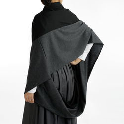 免運費 [3 色大圍脖邊框] 100% 羊毛，適用於開襟衫、斗篷和圍脖 第16張的照片