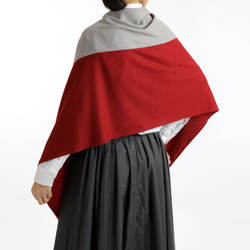 免運費 [3 色大圍脖邊框] 100% 羊毛，適用於開襟衫、斗篷和圍脖 第11張的照片