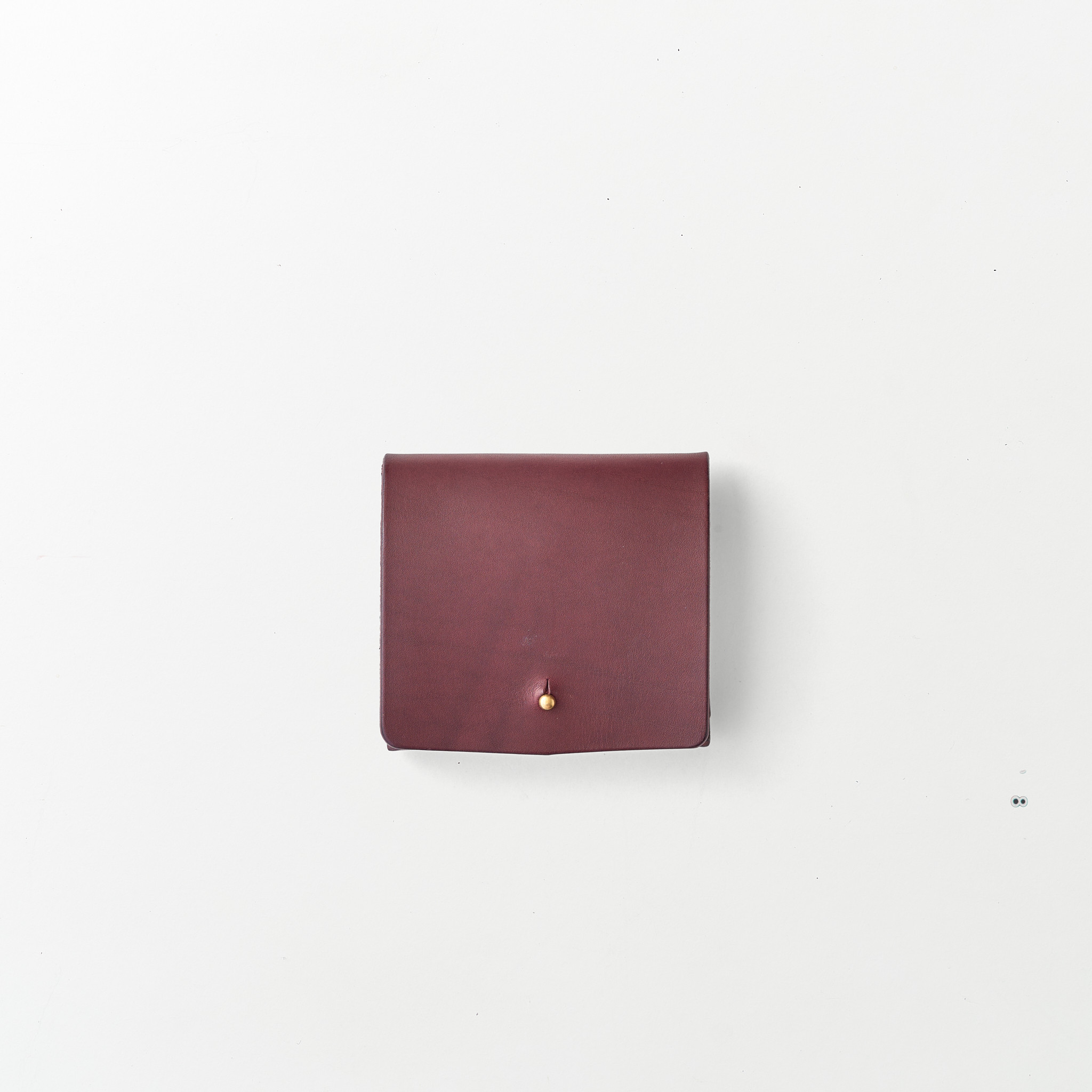 レザーコンパクト財布/Color:Burgundy