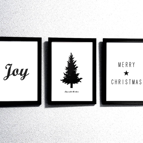 クリスマス♡モノトーンポスター&ポストカード クリスマス♡モノトーンポスター&ポストカード クリスマスポストカード