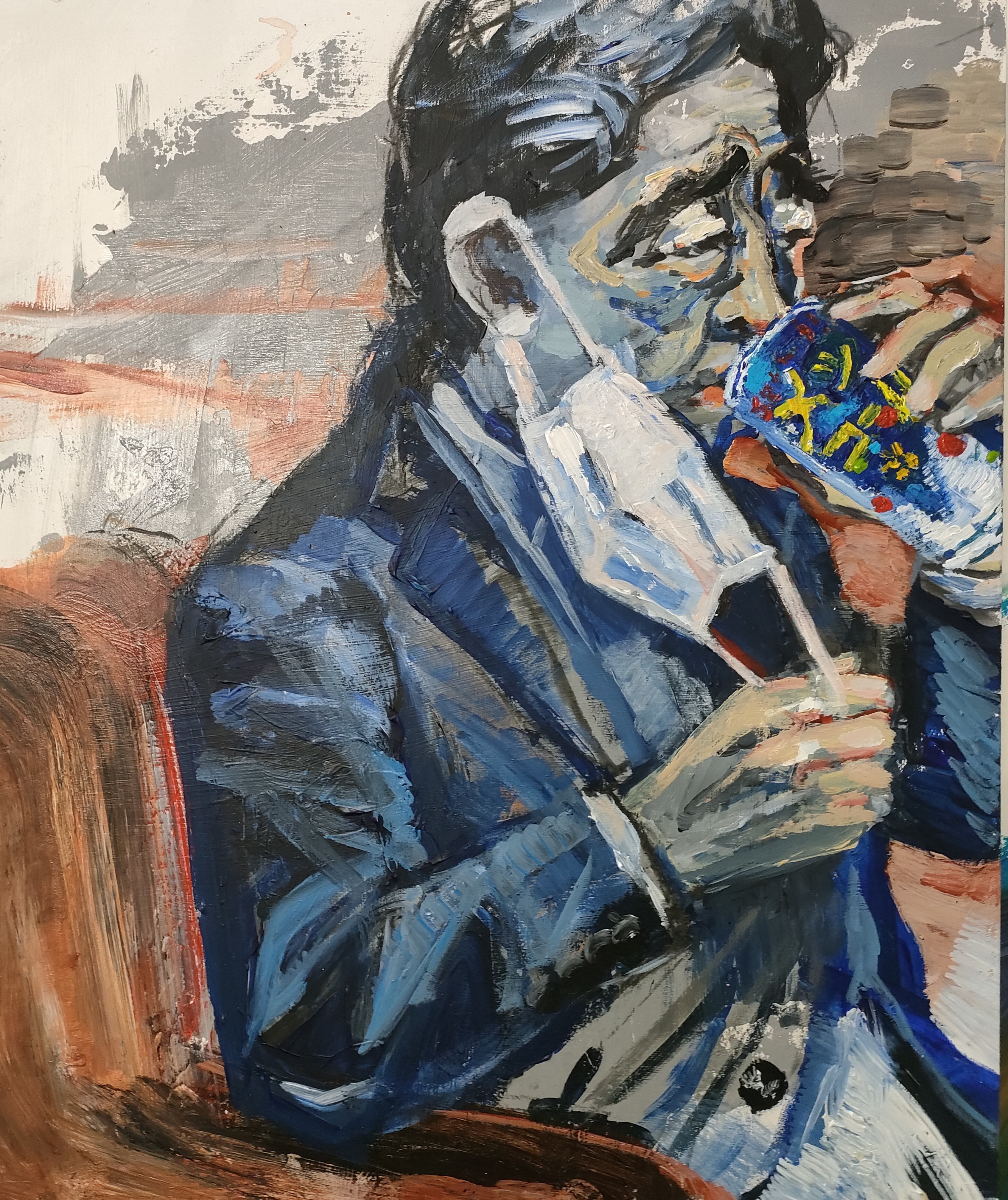 絵画油絵　あおいうに　本人確認済み 絵画油絵 あおいうに 本人確認済み