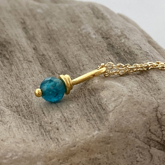 K２４純金◇アパタイト◇ペンダントトップ