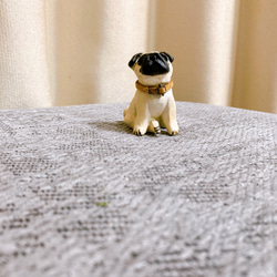 パグ　ミニチュア　犬　置物　粘土　フィギュア 4枚目の画像