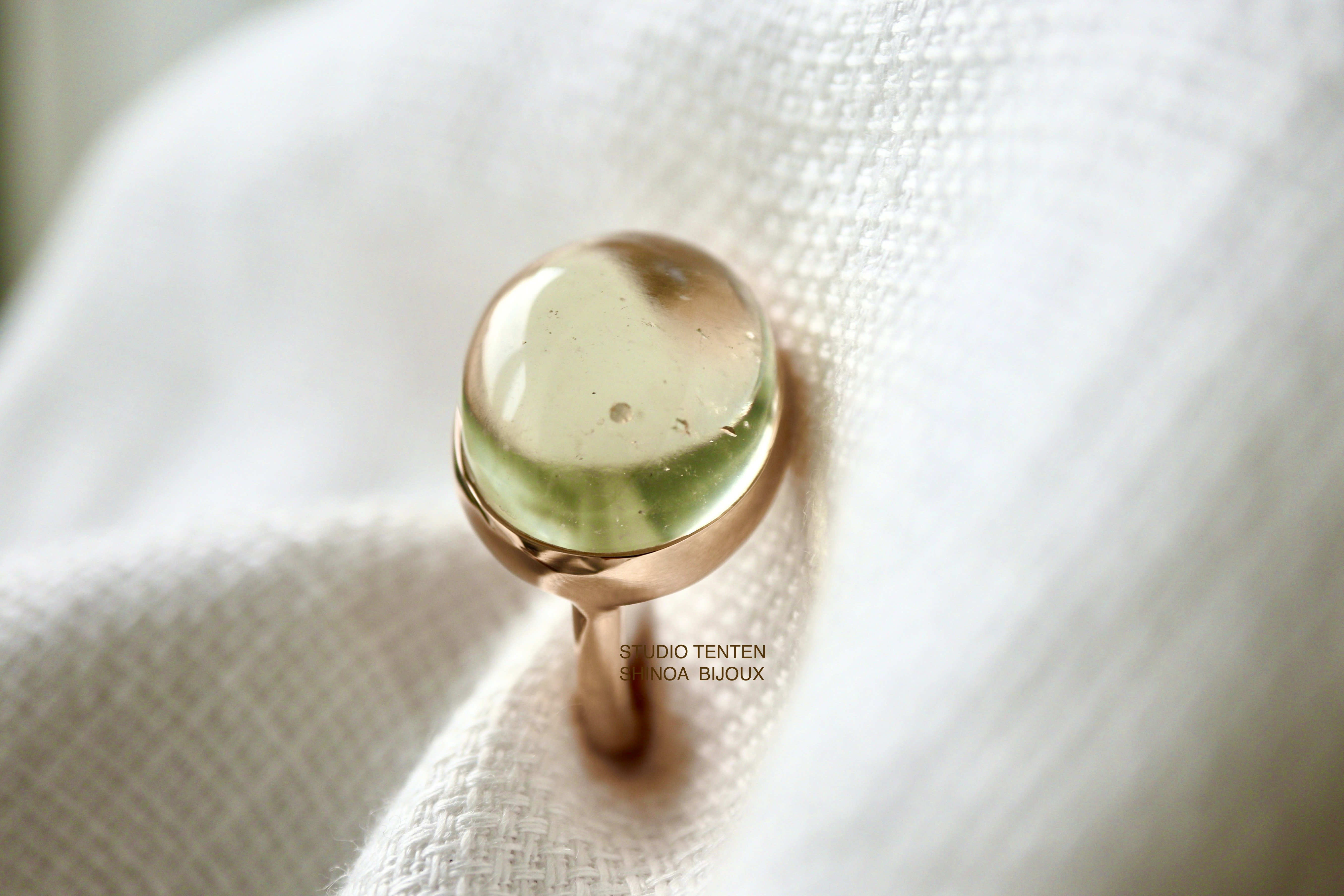 K10[エジプトからのgift リビアングラス]ring天然石