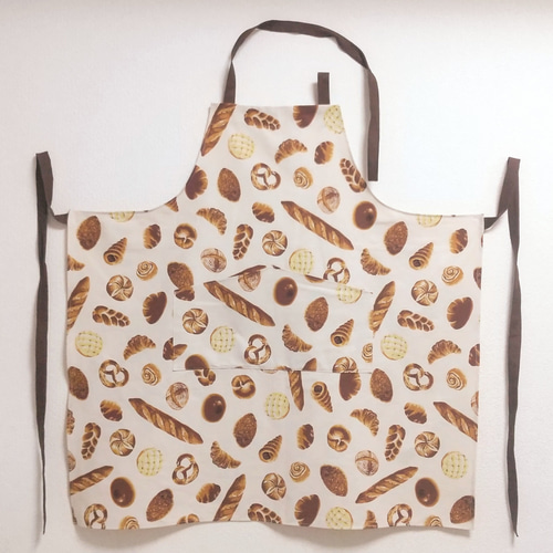 パン屋さん（生成り）サイズ・タイプが選べる 大人用エプロン エプロン