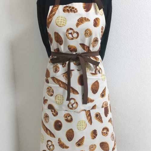 パン屋さん（生成り）サイズ・タイプが選べる 大人用エプロン エプロン