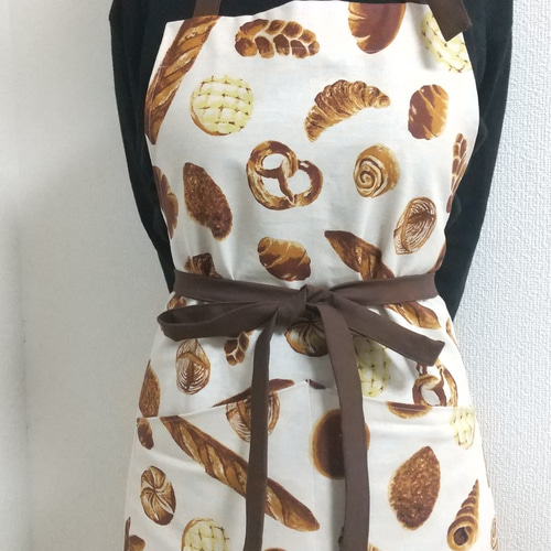 パン屋さん（生成り）サイズ・タイプが選べる 大人用エプロン エプロン